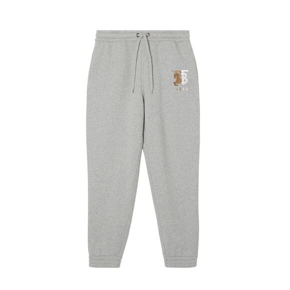 Burberry Interlocking TB Logo Men Size M Gray Track Jogger Sweatpants NWT $630 - Picture 4 of 10